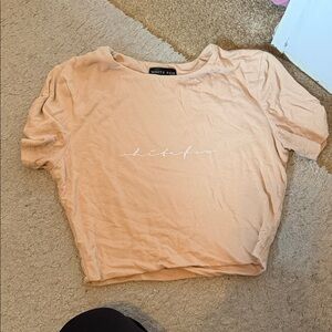 White Fox Boutique Apricot Short Sleeve Tee